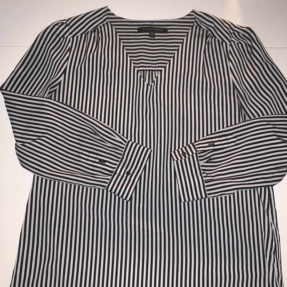 Satin Vertical Striped Top